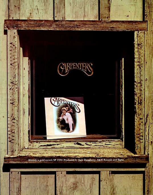 Billboard Carpenters album ad already Gold 7-17-1971