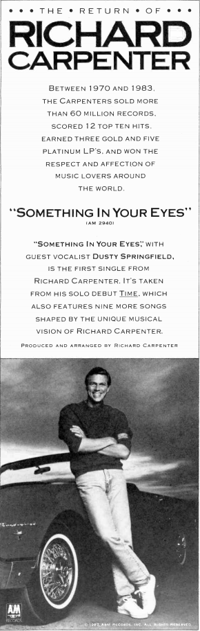 Billboard Richard Carpenter Time Promo Ad Sept 12 1987