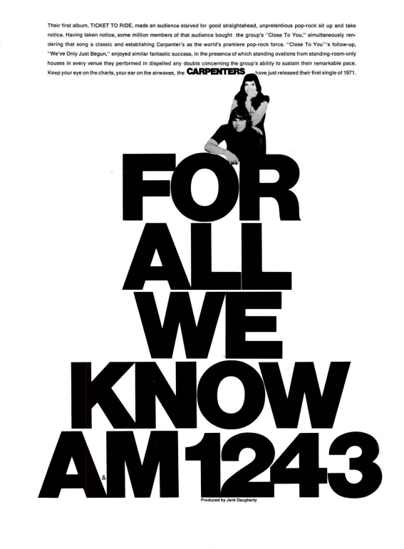 Billboard For All We Know Ad Feb 6 1971